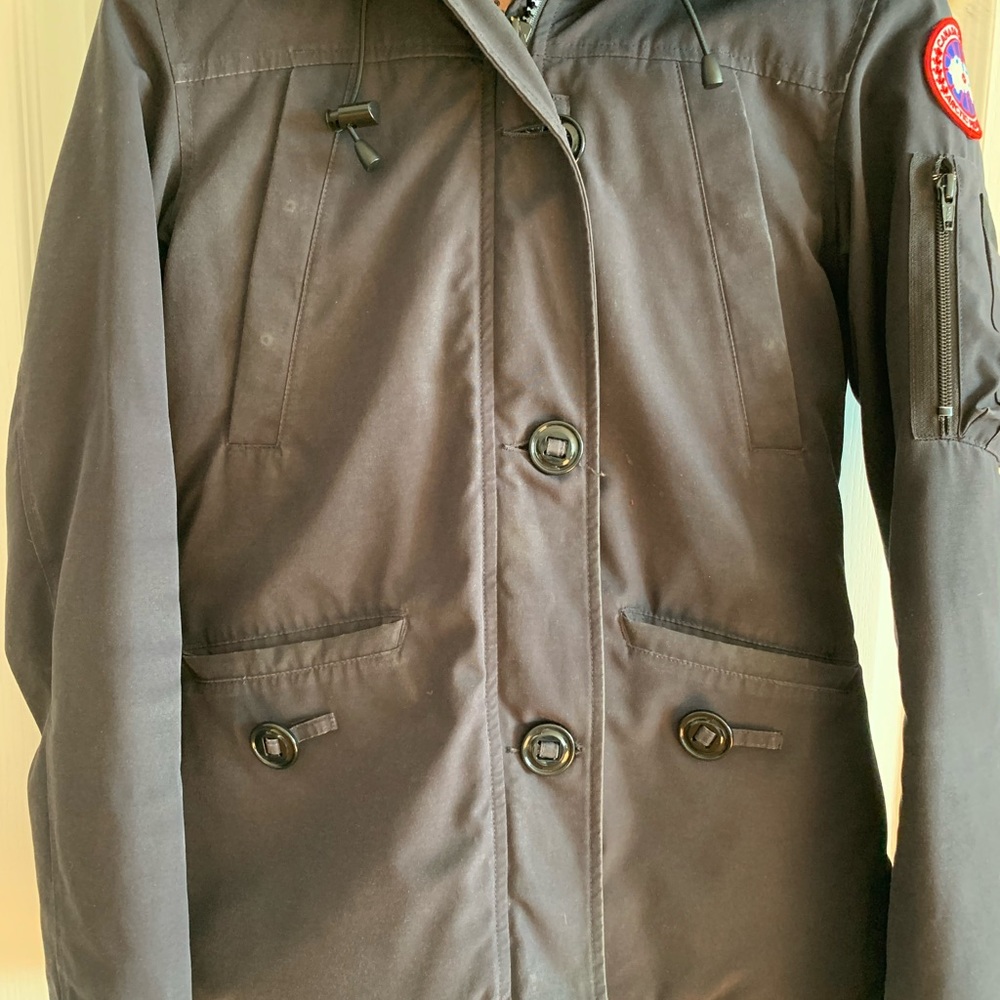 Black Canada Goose Parka Winter Jacket size extra small - Picture 3 of 5
